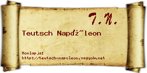 Teutsch Napóleon névjegykártya